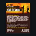 Firefighter Scene, Firefighter Recruitment Flyer<br><div class="desc">Firefighter Scene,  Firefighter Recruitment Flyer by The Business Card Store.</div>