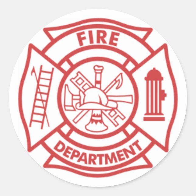 Firefighter Scramble Classic Round Sticker (Front)