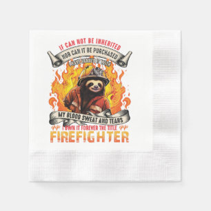 Firefighter Sloth Napkin