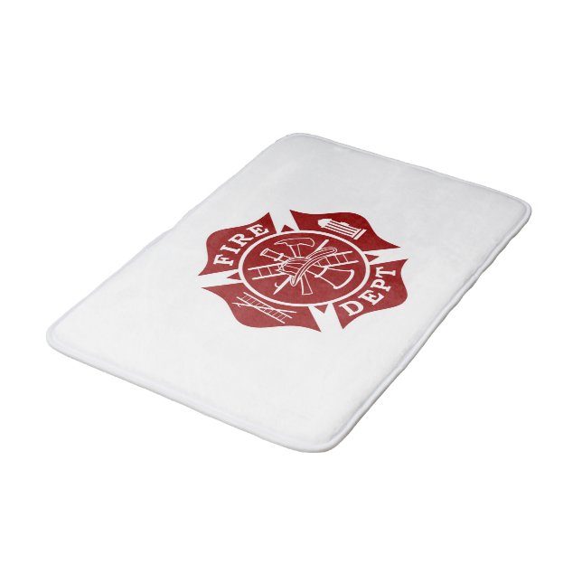 Firefighter Small Bath Mat (Angled)