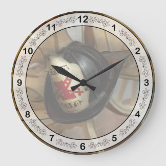 Firefighter - Somewhere to hang hat Large Clock