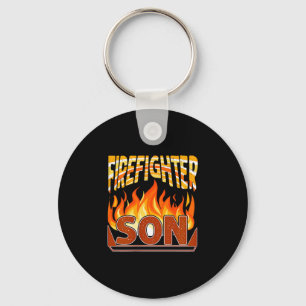 Firefighter Son Fireman Gift Proud Firefighter Quo Keychain