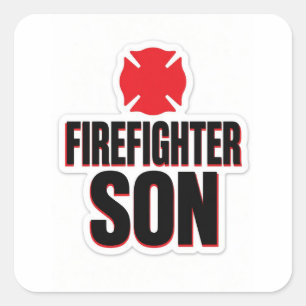 Firefighter Son Square Sticker