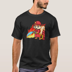 Firefighter Squirrel Funny Fire Fighter 911 Firema T-Shirt