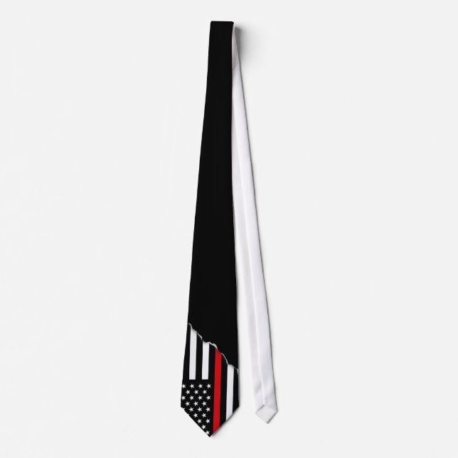 Firefighter Style | Torn Out Look American Flag Tie (Front)