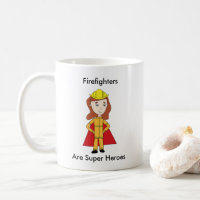 Firefighter Super Hero Female Personalize