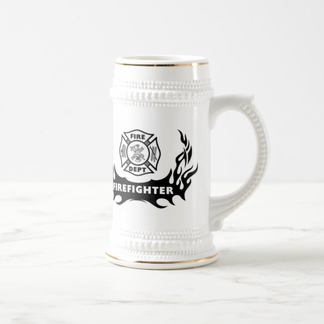 Firefighter Tattoo Beer Stein (Right)