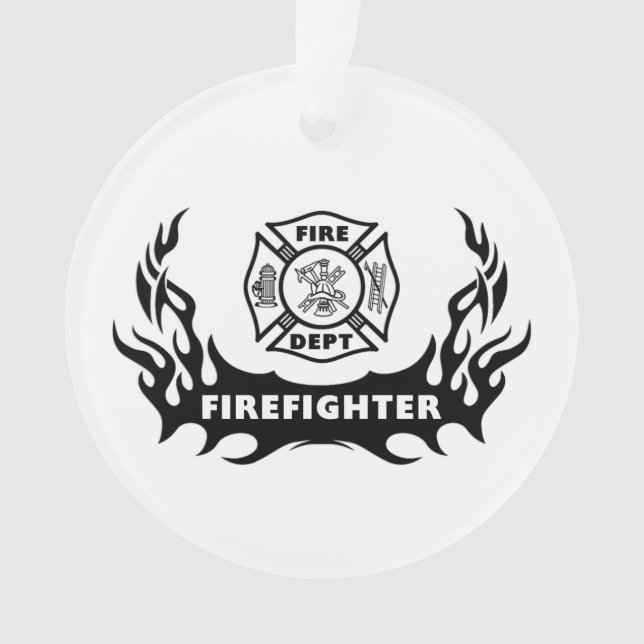 Firefighter Tattoos Ornament (Front)
