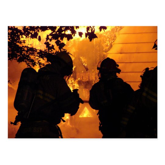 Firefighter Team Postcard