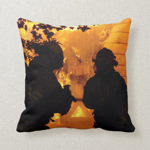 Firefighter Team Throw Pillow