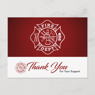 Firefighter Thank You Card