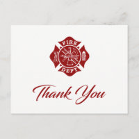 Firefighter Thank You Card