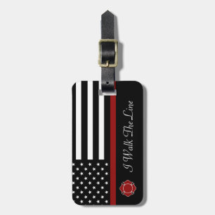 Firefighter Thin red Line Customizable Luggage Tag