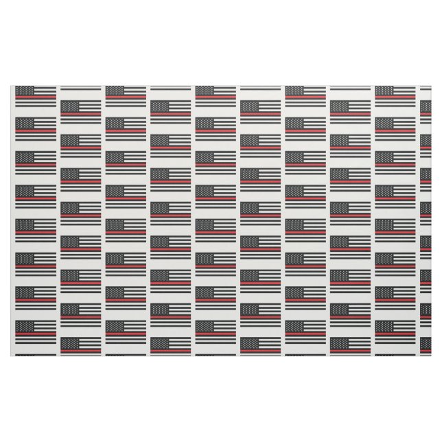 Firefighter Thin Red Line Fabric by the yard (Yard)