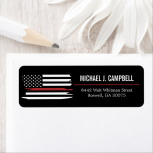 Firefighter Thin Red Line Fire Rescue America Flag