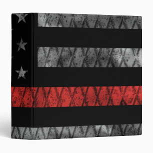 Firefighter Thin Red Line Flag Binder