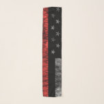 Firefighter Thin Red Line Flag Scarf<br><div class="desc">Firefighter Thin Red Line Flag</div>