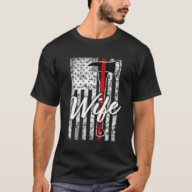 Firefighter Thin Red Line T-Shirt (Front)