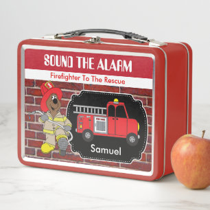 Firefighter to the Rescue Metal Lunch Box