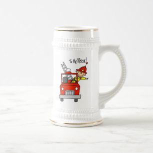 Firefighter to the Rescue T-shirts and Gifts Beer Stein