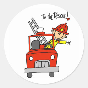 Firefighter to the Rescue T-shirts and Gifts Classic Round Sticker