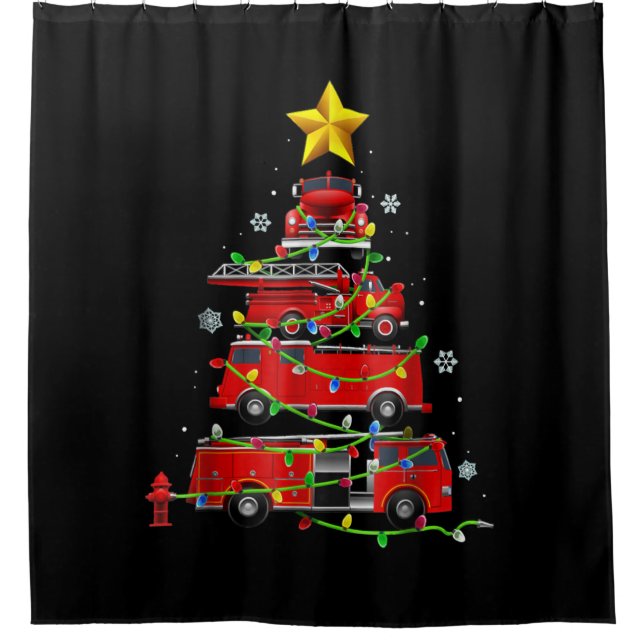 Firefighter Truck Christmas Tree Men Women (Front)