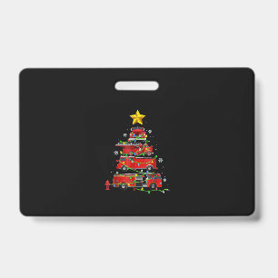 Firefighter Truck Christmas Tree Men Women Badge