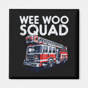 Firefighter Truck Wee Woo Squad Fireman Men Boys K Magnet