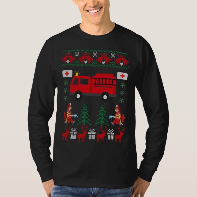 Firefighter Ugly Christmas Sweater (Front)