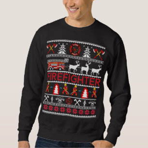 Firefighter Ugly Christmas Sweater Tee Shirt Gifts