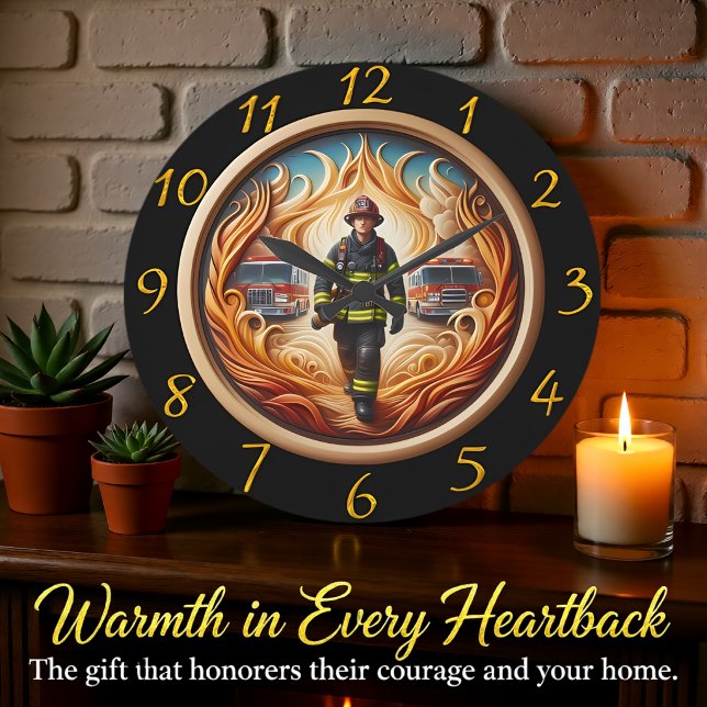 Firefighter Valour Heroic Heritage Large Clock (Creator Uploaded)