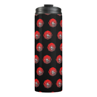firefighter water bottle with Maltese Crosss