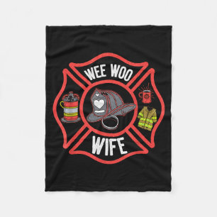 Firefighter Wife Uniform Fireman Fire Department  Fleece Blanket