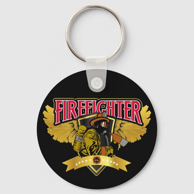 Firefighter Wings Keychain (Front)