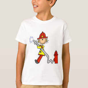 Firefighter with Hose Tshirts and Gifts