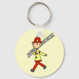 Firefighter with Ladder Tshirts and Gifts Keychain