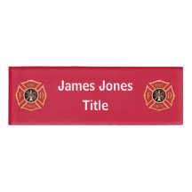 Firefighter's Acrylic Reusable Name Tag