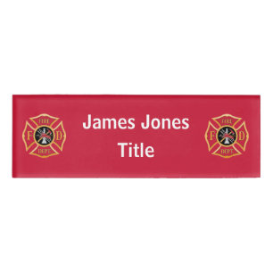 Firefighter's Acrylic Reusable Name Tag