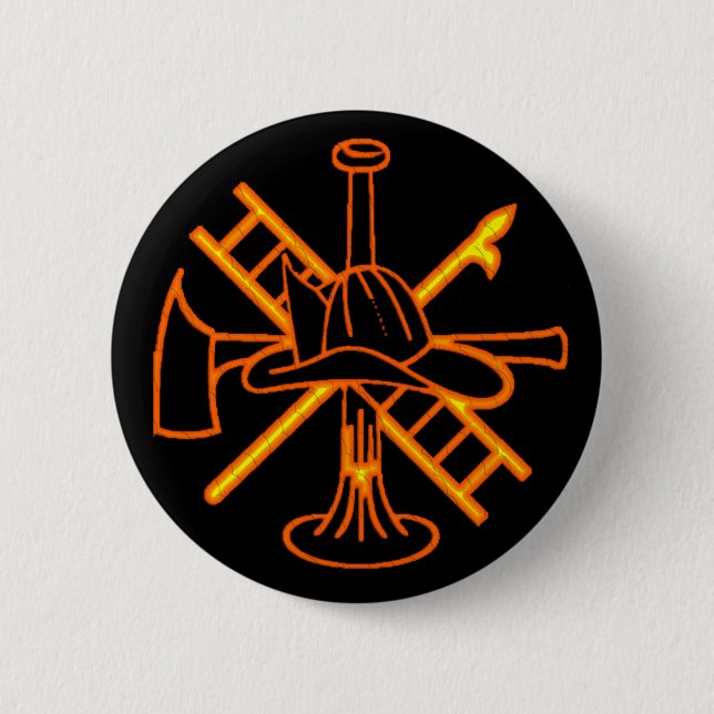 FIREFIGHTERS CREST 2 INCH ROUND BUTTON (Front)
