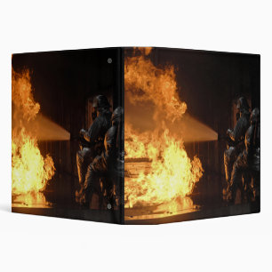 Firefighters extinguish a simulated battery fir binder