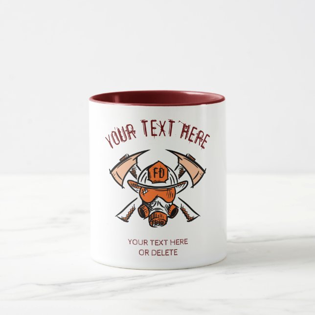 Firefighters. Fire Department. Gift Idea. Template Mug (Center)