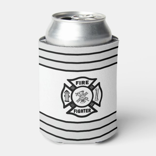 Firefighters Fire Dept Logo   Can Cooler (Can Front)