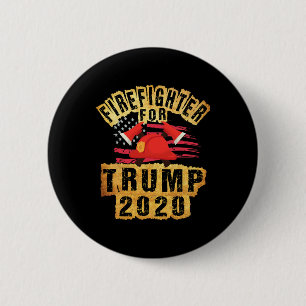 Firefighters For Trump Re-elect Trump  2 Inch Round Button