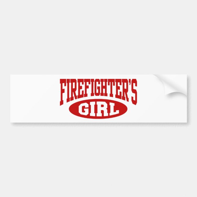 Firefighter's Girl Bumper Sticker (Front)
