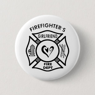 Firefighters Girlfriend 2 Inch Round Button