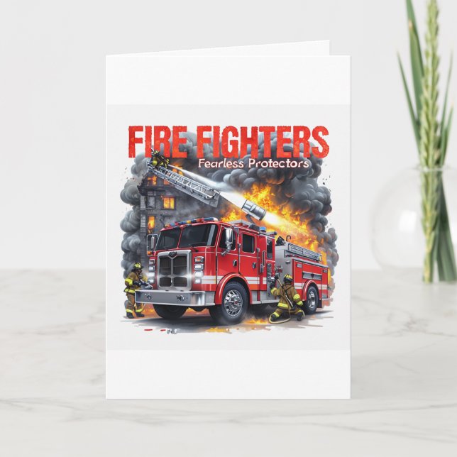 Firefighters Greeting Card (Front)