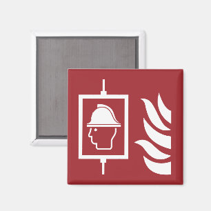 Firefighters Lift Safety Sign Magnet