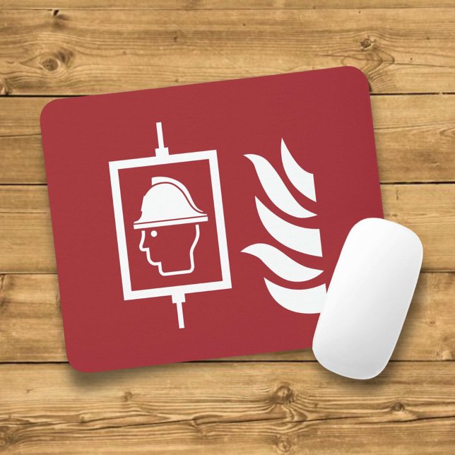Firefighters Lift Safety Sign Mouse Pad (Creator Uploaded)