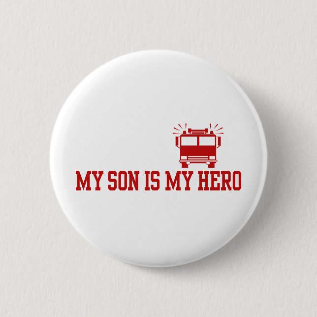 Firefighter's Mom Dad 2 Inch Round Button (Front)