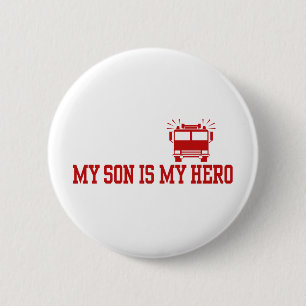 Firefighter's Mom Dad 2 Inch Round Button